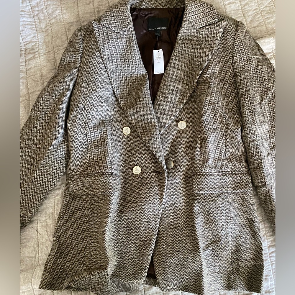 Banana Republic Women’s Tweed Blazer Size 12 Tall